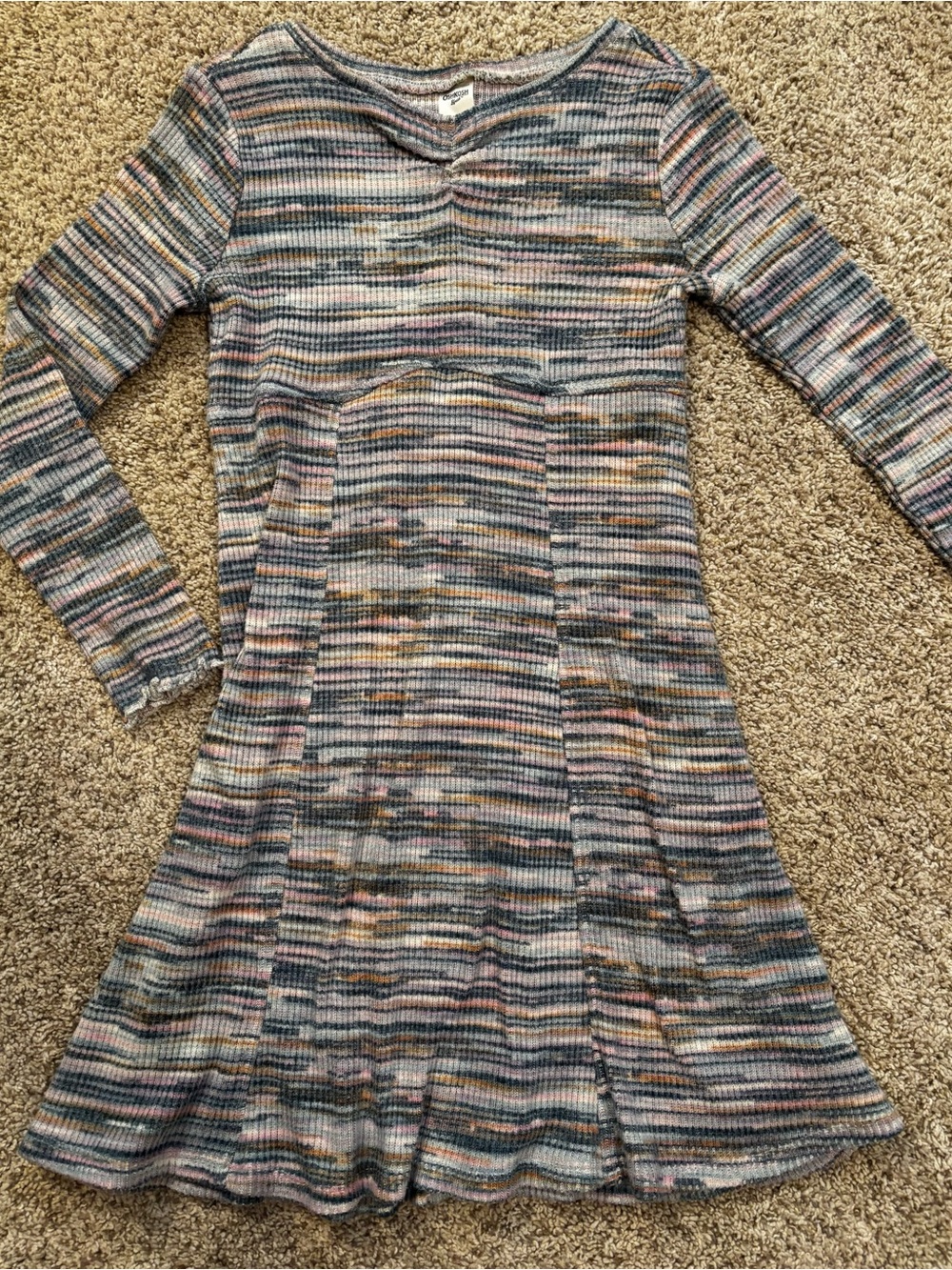 OSHKOSH B’GOSH space dye ribbed knit dress. Size 8.